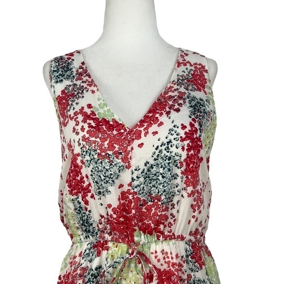 LUCKY BRAND MAXI MULTI COLOR FLORAL PRINT DRESS‎ - Picture 6 of 8